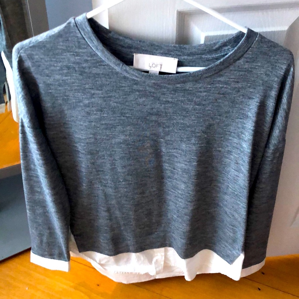 Loft Heather Gray Top